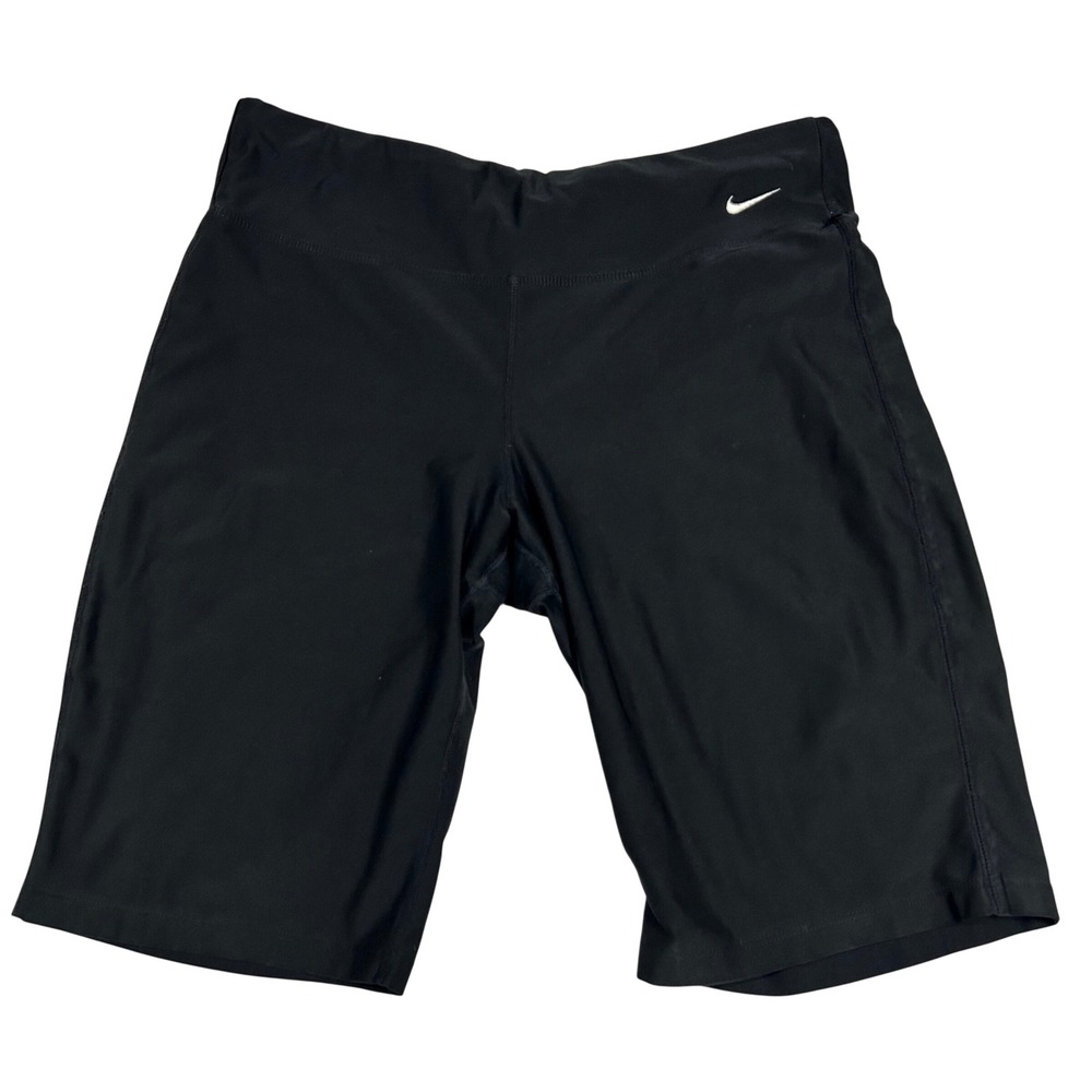 Nike Bike Shorts Women Medium Black Compression Athletic Yoga Workout Stretcg